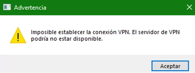 FortiClient Error de Conexión