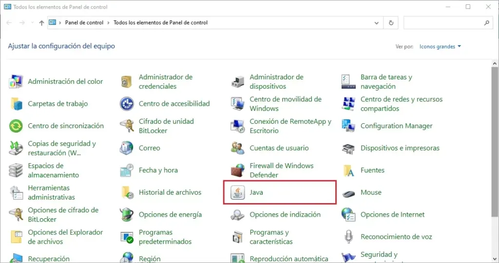 Configuración Java en IE